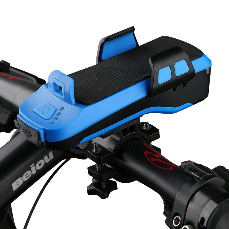4-in-1 Bike Light, Phone Mount, Horn & Power Bank
