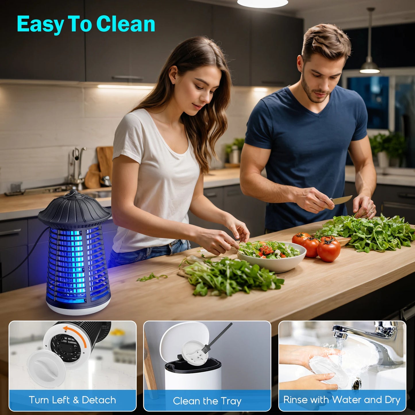 Electric Bug Zapper Outdoor & Indoor with LED Light 2-in-1 Mosquito Zapper Plug-in Fly Trap & Mosquito Killer for Home Garden