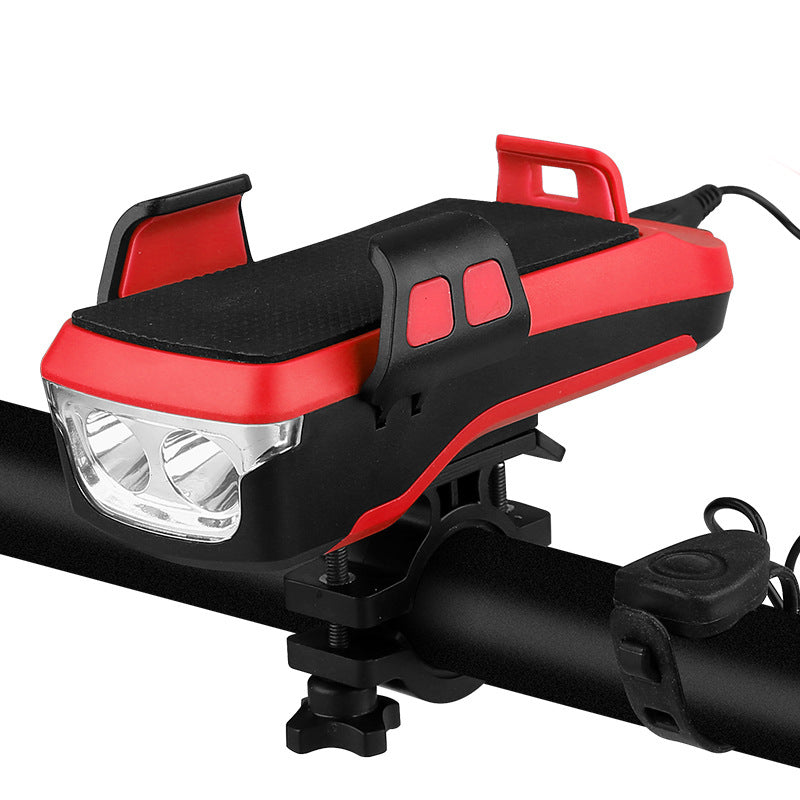 4-in-1 Bike Light, Phone Mount, Horn & Power Bank